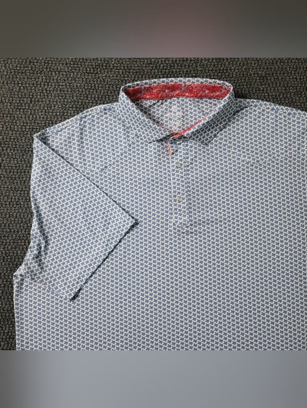 Iron Oak Apparel The Hays Western Pearl Snap Polo Men’s 2XL Texas State Pattern